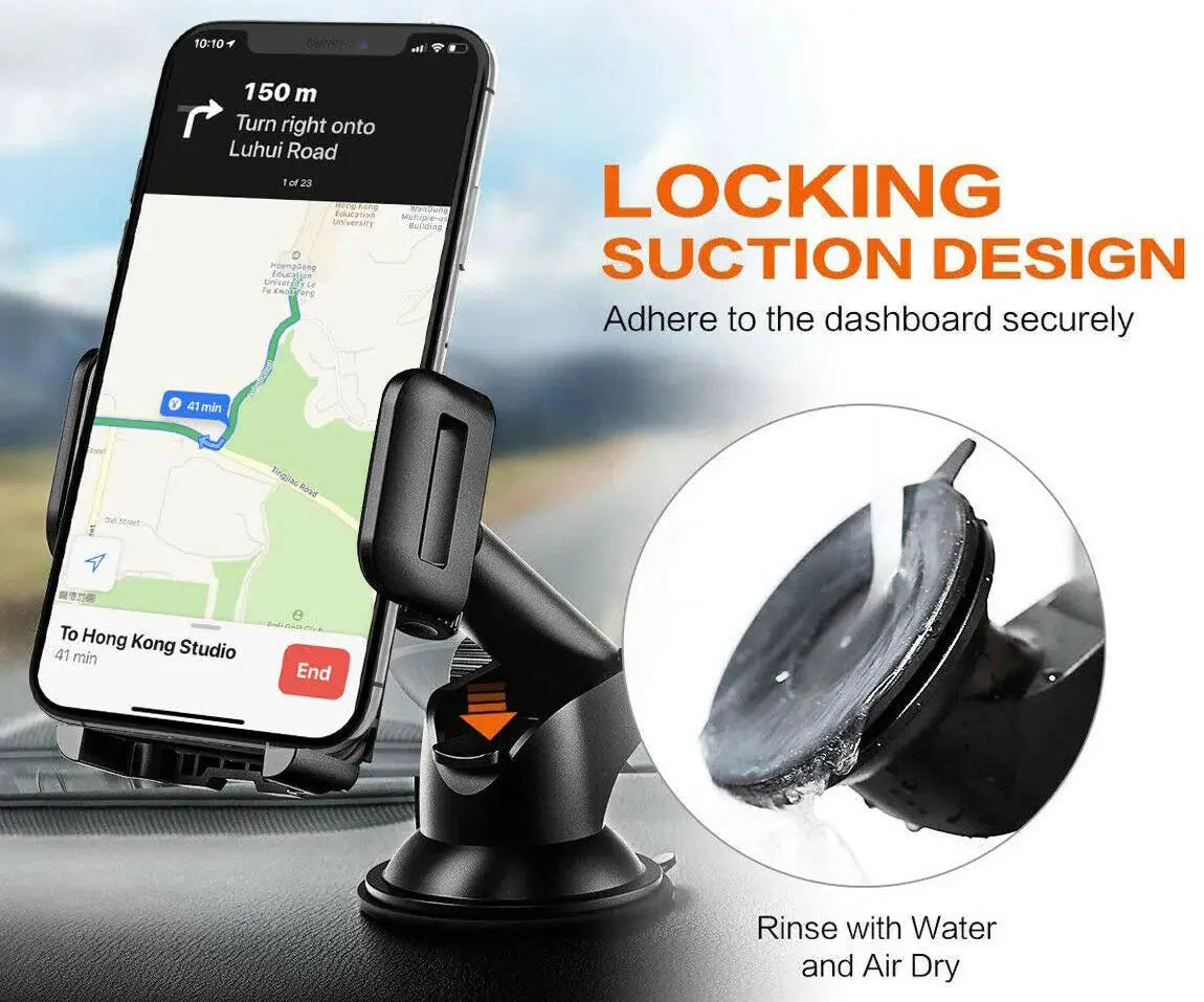 Car Phone Holder 360° Rotating With Suction Cup For Car Navigation