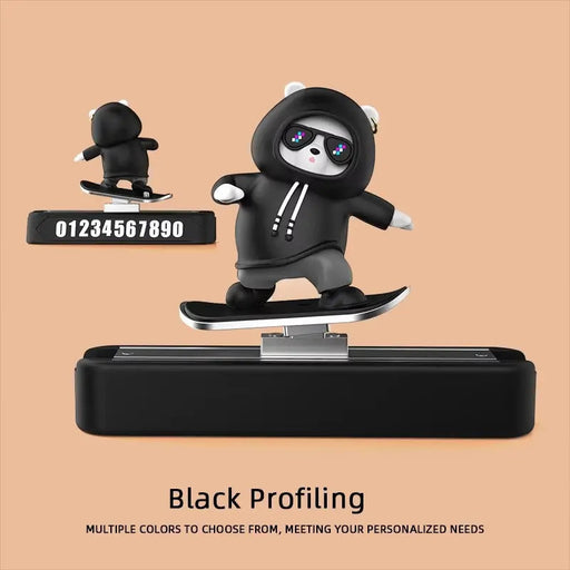 Car Dashboard Sliding Panda With Number Digit  